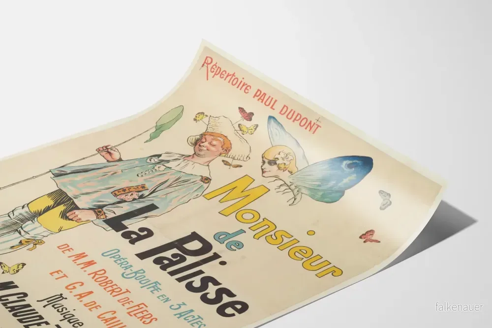 Vintageposter av Monsieur de La Palisse, operettkomedi - Bild 3