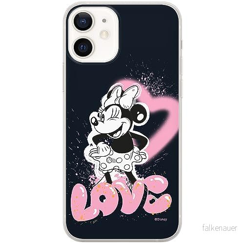 ERT GROUP mobiltelefonfodral för Iphone 12 Mini originalt och officiellt licensierat Disney mönster Minnie 079 optimalt anpassad till formen på mobiltelefonen, fodral tillverkad av TPU plast 5905795031053