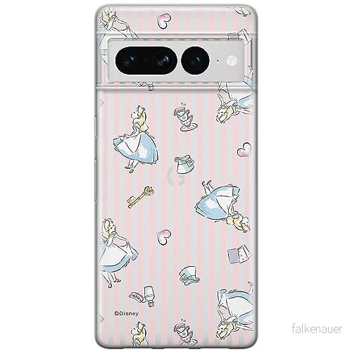 ERT GROUP mobiltelefonfodral för Google PIXEL 7 PRO originalt och officiellt licensierat Disney mönster Alice 001 optimalt anpassad till formen på mobiltelefonen, gedeeltelijk transparant 5905795161187