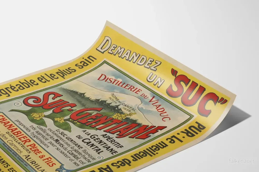 Vintage reklamposter för Suc Gentiane, distilleriet vid viadukten - Bild 3