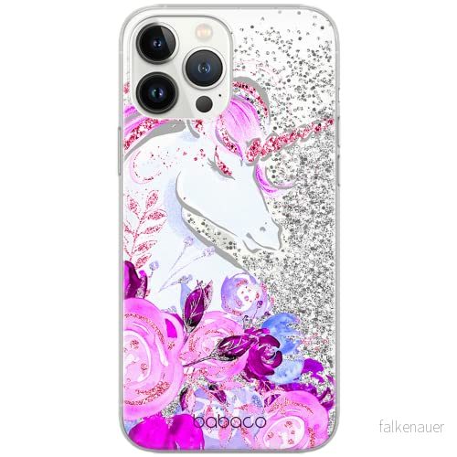 ERT GROUP mobiltelefonfodral för Apple Iphone XS originalt och officiellt licensierat Babaco mönster Unicorn 006 Vit optimalt anpassad till formen på mobiltelefonen, med glitter overflow effekt 5903040234693