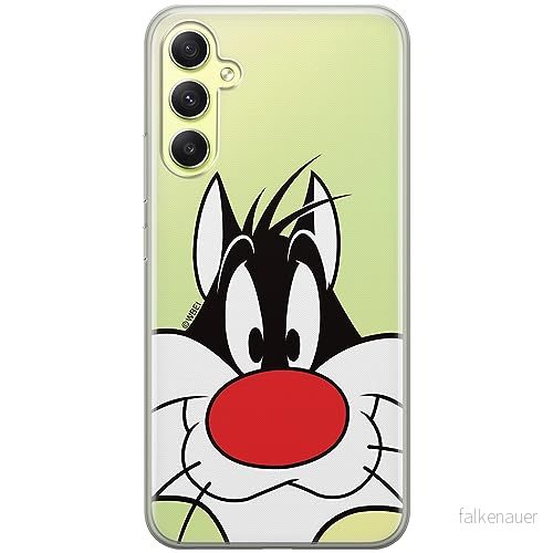 ERT GROUP mobiltelefonfodral för Samsung A34 5G originalt och officiellt licensierat Looney Tunes mönster Sylvester 001 optimalt anpassad till formen på mobiltelefonen, gedeeltelijk transparant 5905511791186