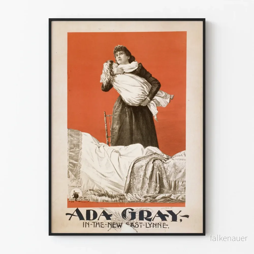 Vintageaffisch Ada Gray, Dramatisk Väggdekoration