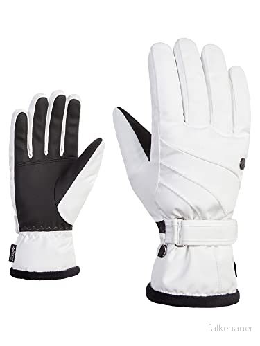 Ziener Dam KASA skidhandskar/vintersport extra varm, andas, G loft, vit, 8,5 4063833527300