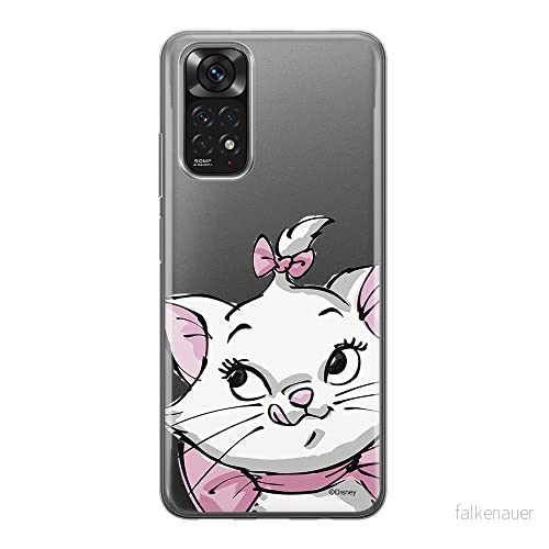 ERT GROUP mobiltelefonfodral för Xiaomi REDMI NOTE 11S 4G / 11 originalt och officiellt licensierat Disney mönster Marie 001, gedeeltelijk transparant 5905511557409