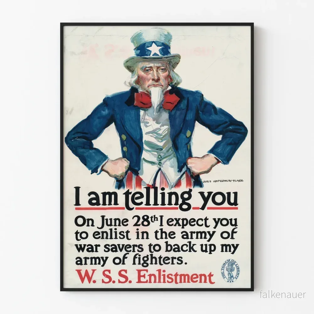 Vintage militärrekryteringsaffisch Uncle Sam