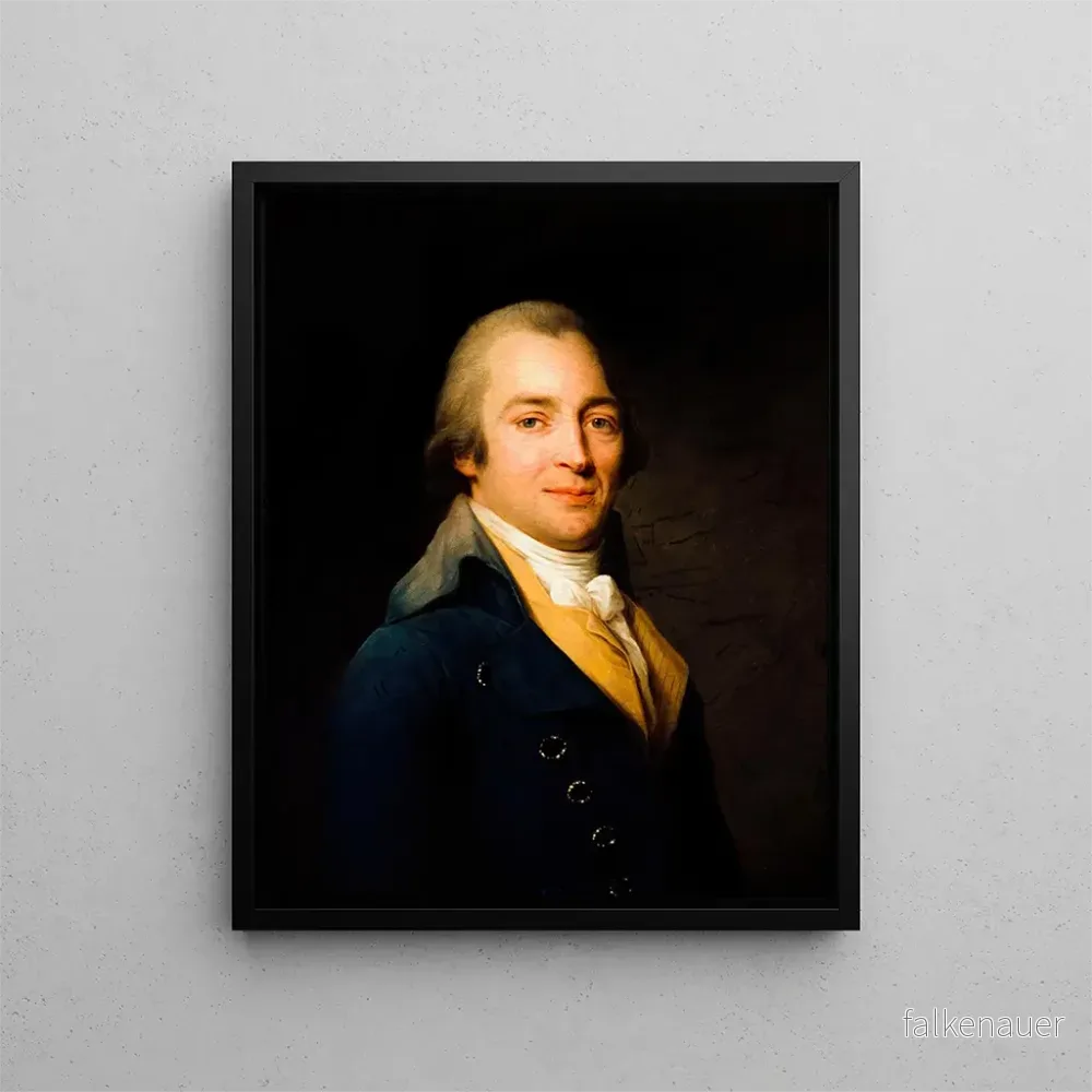 Målning Portrait of John Moore 1729-1802 romancier och läkare - Antoine Vestier | Konsttryck