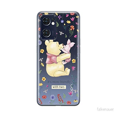 ERT GROUP mobiltelefonfodral för Oppo RENO 7 5G originalt och officiellt licensierat Disney mönster Winnie the Pooh and Friends 030 anpassad till formen på mobiltelefonen, gedeeltelijk transparant 5905511307240