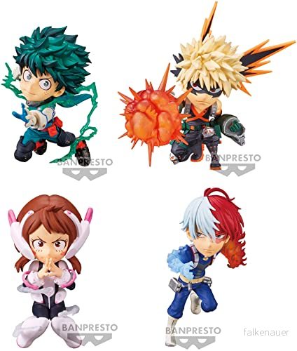 BANPRESTO World Collectable My Hero Academia 7 cm surtido, 144220 1 st, slumpmässigt mönster 4983164195019
