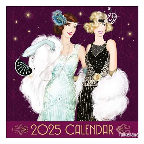 Claire Coxon Art Deco 2025 fyrkantig väggkalender 5051237102000