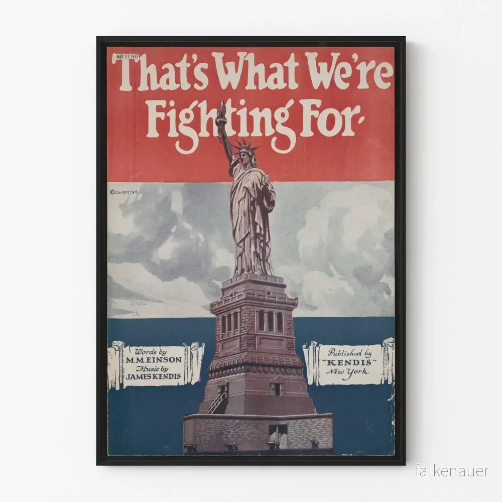 Vintageposter av Frihetsgudinnan Det är det vi kämpar för