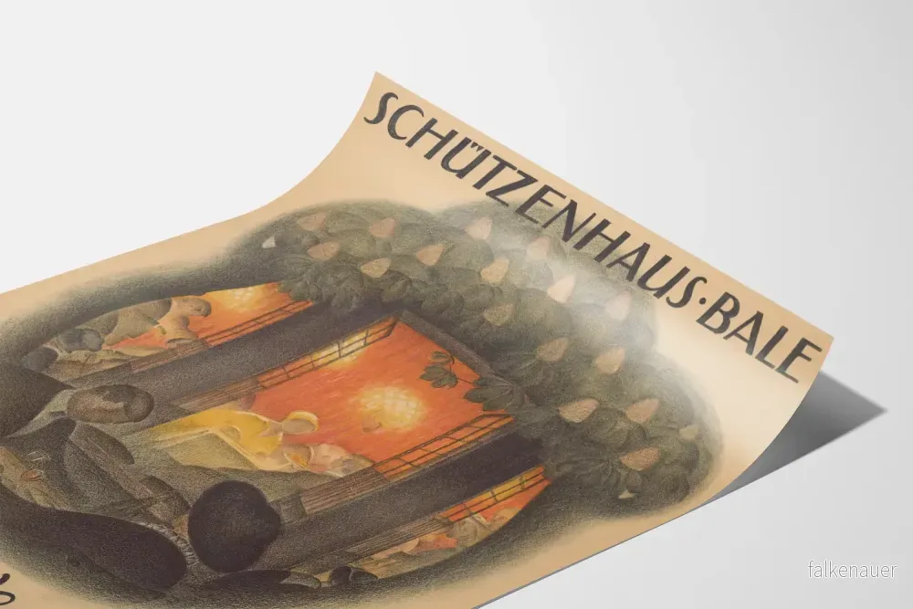 Vintageposter Schützenhaus Bale - Restaurang och konserter - Bild 3