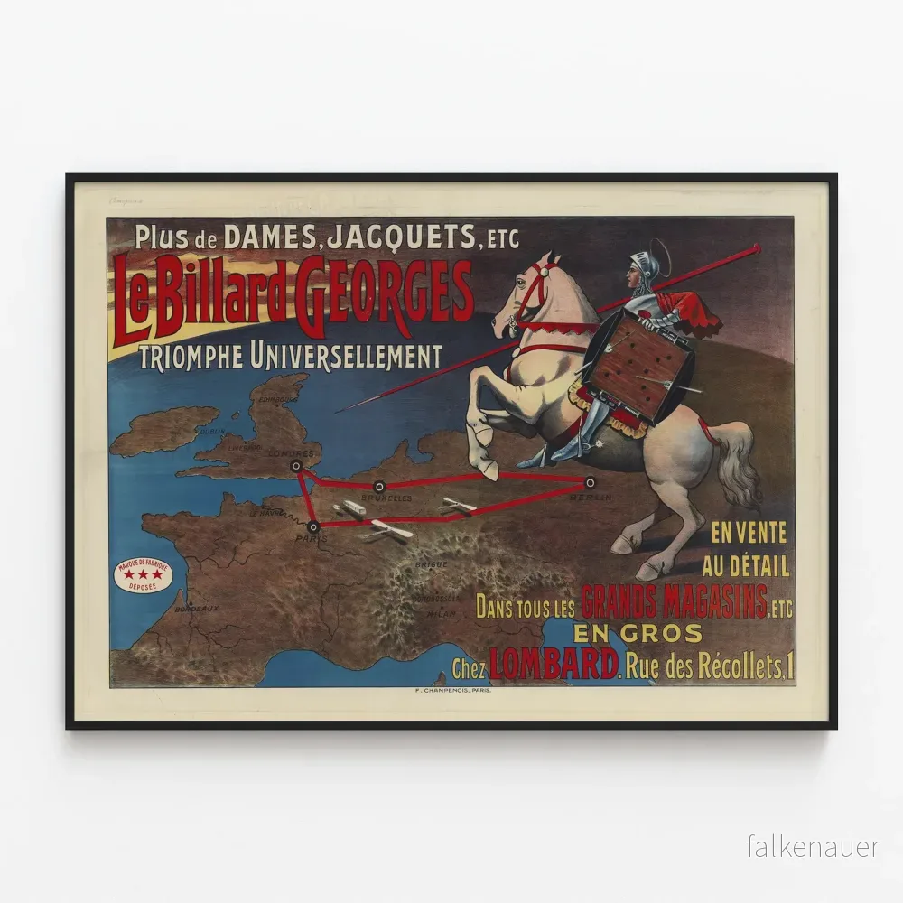Vintageposter Le Billard Georges - Retro och originell väggdekoration