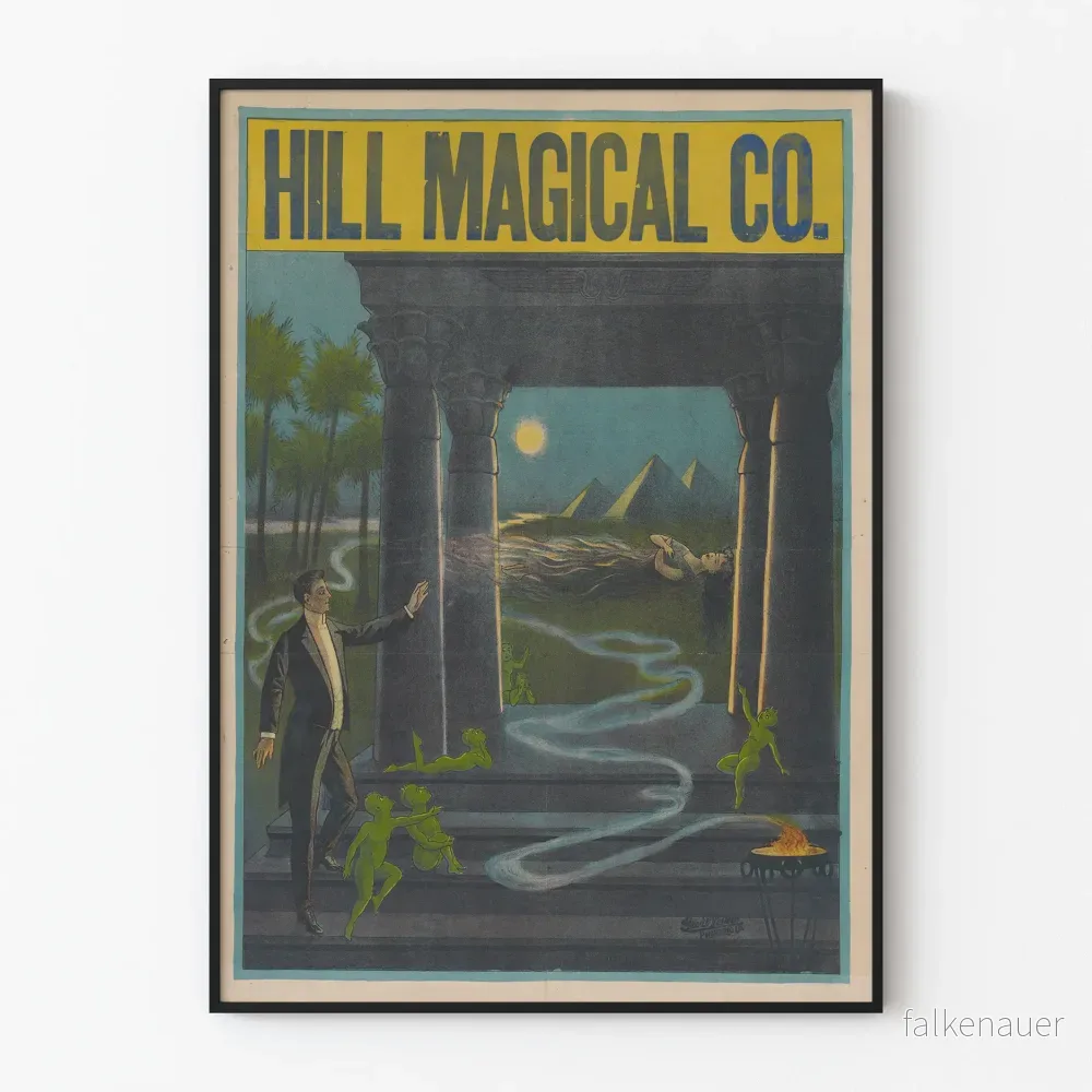 Vintageaffisch Hill Magical Co. Magisk väggdekoration