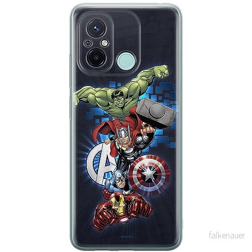 ERT GROUP mobiltelefonfodral för Xiaomi REDMI 12C/ 11A originalt och officiellt licensierat Marvel mönster Avengers 001 anpassad till formen på mobiltelefonen, fodral tillverkad av TPU plast 5905511839642