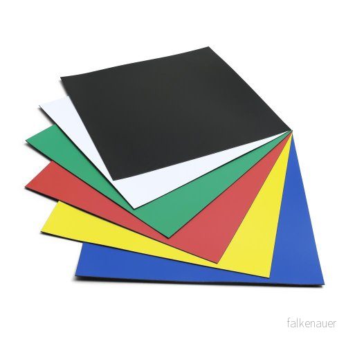 Nobo Magnetiska kvadrater, paket med 6, blandade färger, 150 x mm, 1901104, svart, blå, grön, röd, vit, gul 5028252120555