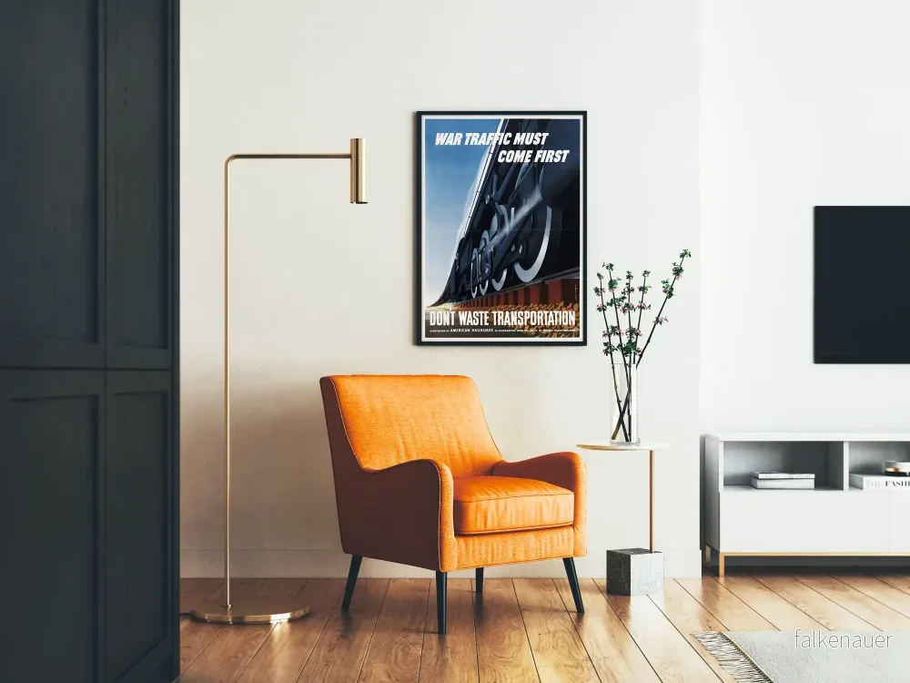 Vintage transport av krigståg – Poster för väggdekoration - Bild 2
