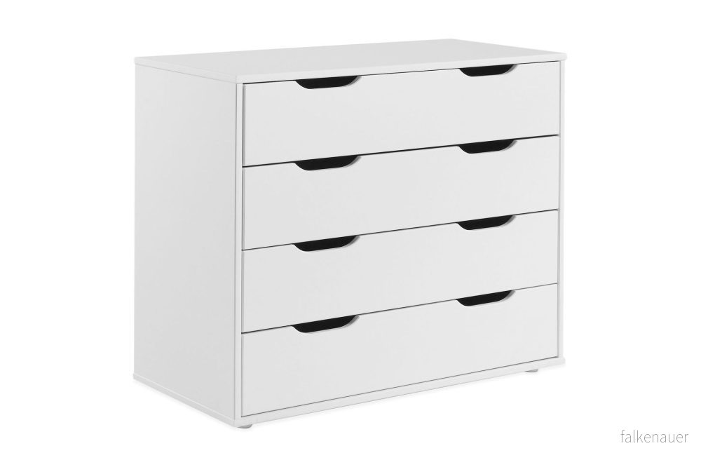 Vipack Byrå Pino 4 Lådor Vit 5420070210737 Vipack Byrå Pino 4 Lådor Vit 5420070210737