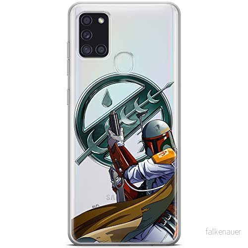 ERT GROUP mobiltelefonfodral för Samsung A21s originalt och officiellt licensierat Star Wars mönster Boba Fett 002 optimalt anpassad till formen på mobiltelefonen, gedeeltelijk transparant 5903040261408