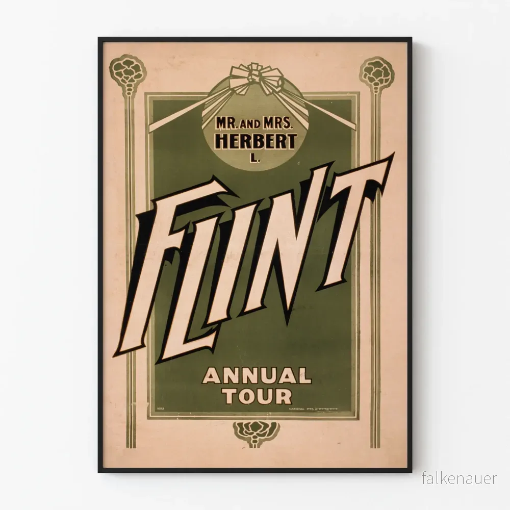Vintage Flint årliga turné - Retro väggdekoration poster