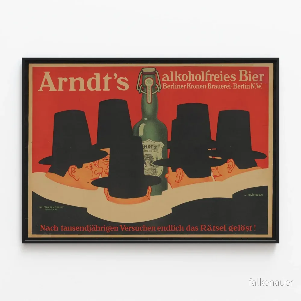 Vintage reklamposter för Arndt's alkoholfria öl