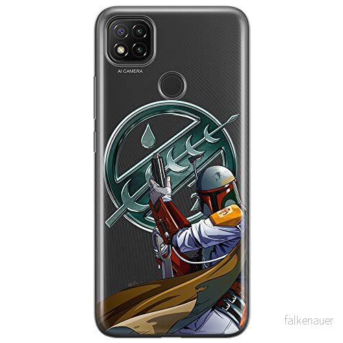 ERT GROUP mobiltelefonfodral för Xiaomi REDMI 9C originalt och officiellt licensierat Star Wars mönster Boba Fett 002 optimalt anpassad till formen på mobiltelefonen, gedeeltelijk transparant 5903040284391
