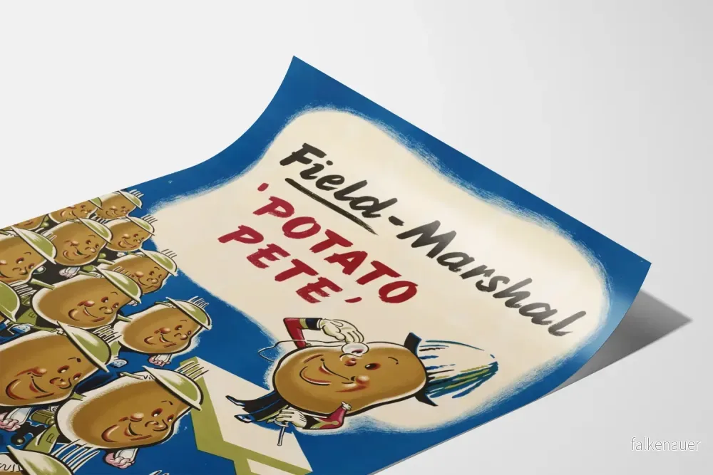 Vintageposter av fältmarskalk Potato Pete - Humoristisk väggdekoration - Bild 3