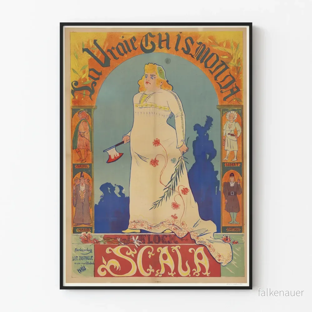 Vintageposter Scala La Vraie Ghismonda för väggdekoration