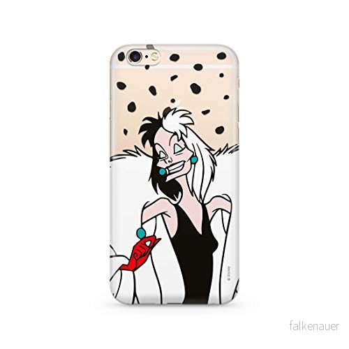 ERT GROUP mobiltelefonfodral för Apple Iphone 6/6S originalt och officiellt licensierat Disney mönster Cruella 004 Vit optimalt anpassad till formen på mobiltelefonen, gedeeltelijk transparant 5903537596068