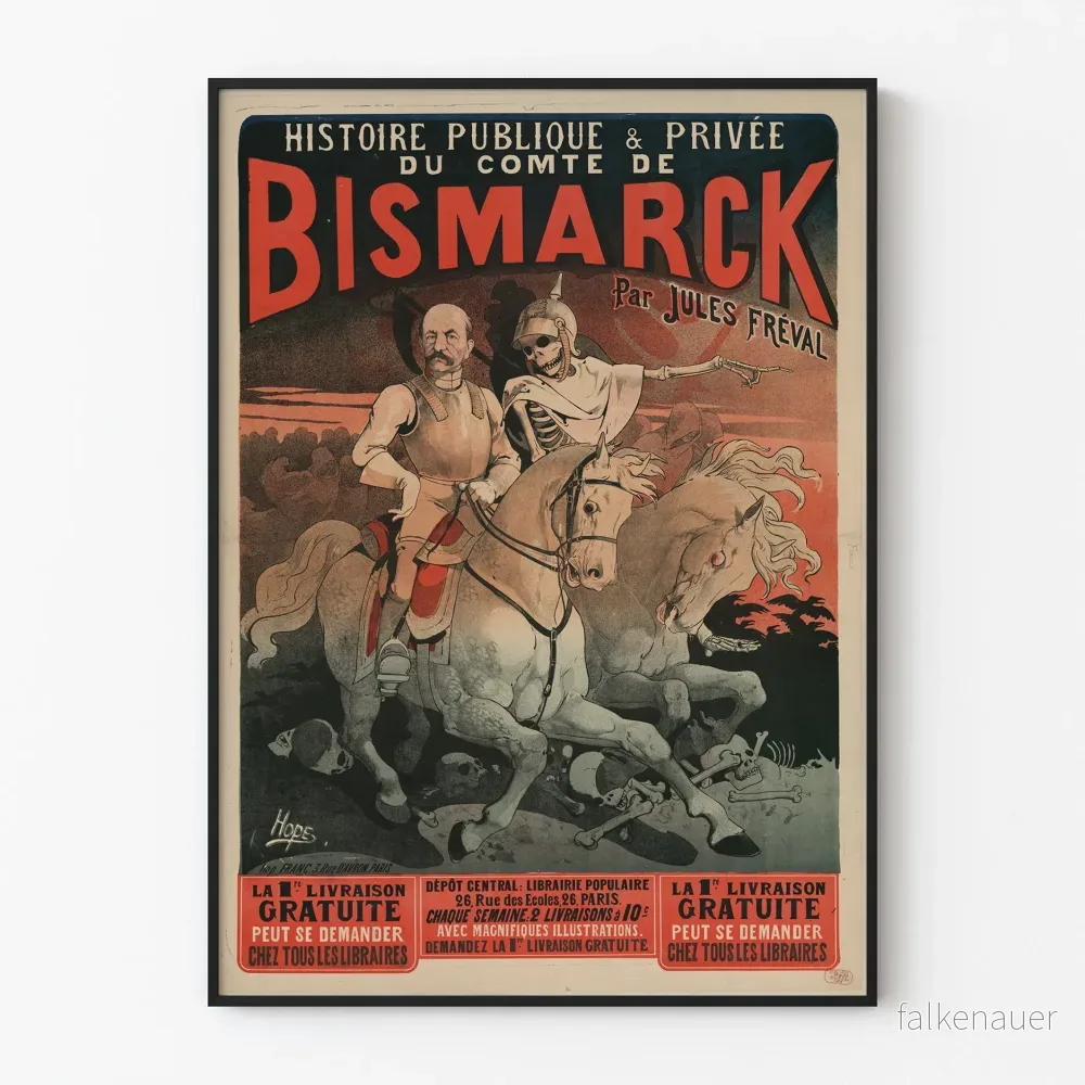 Vintageaffisch: Offentlig och privat historia av greve Bismarck