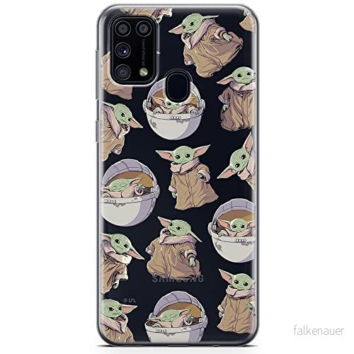 ERT GROUP mobiltelefonfodral för Samsung M31 originalt och officiellt licensierat Star Wars mönster Baby Yoda 028 optimalt anpassad till formen på mobiltelefonen, gedeeltelijk transparant 5904805092961