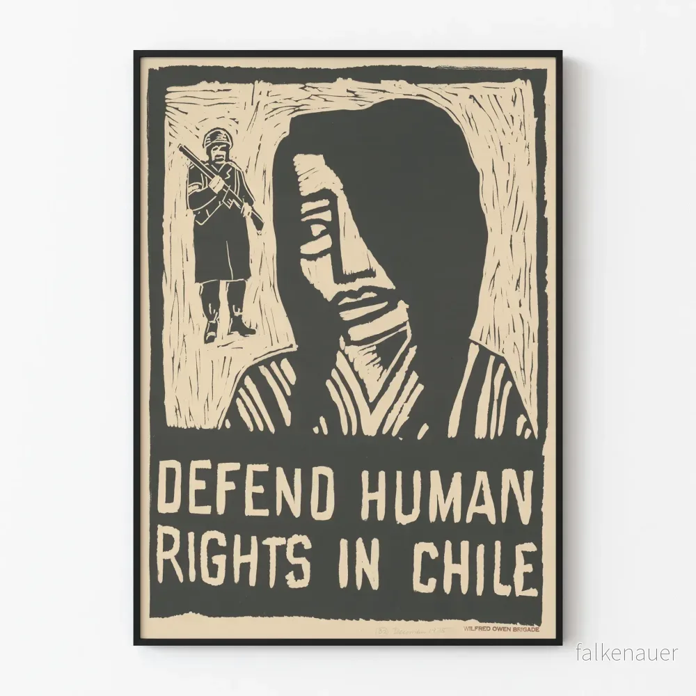 Vintageposter för mänskliga rättigheter i Chile