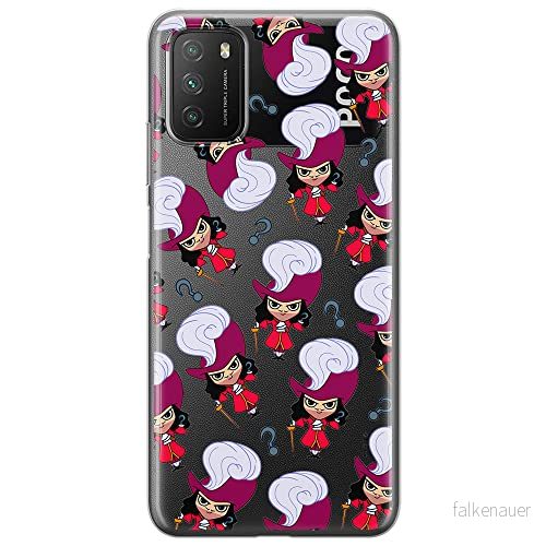 ERT GROUP mobiltelefonfodral för Xiaomi REDMI 9T/ POCO M3 originalt och officiellt licensierat Disney mönster James Hook 002 optimalt anpassad till formen på mobiltelefonen, gedeeltelijk transparant 5905131453617