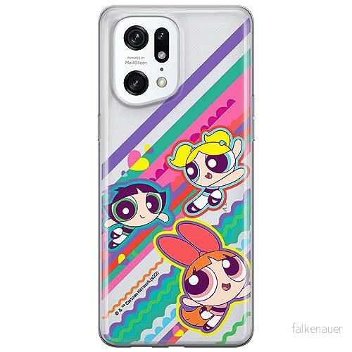 ERT GROUP mobiltelefonfodral för Oppo FIND X5 PRO originalt och officiellt licensierat The Powerpuff Girls mönster 026, gedeeltelijk transparant 5905511971571