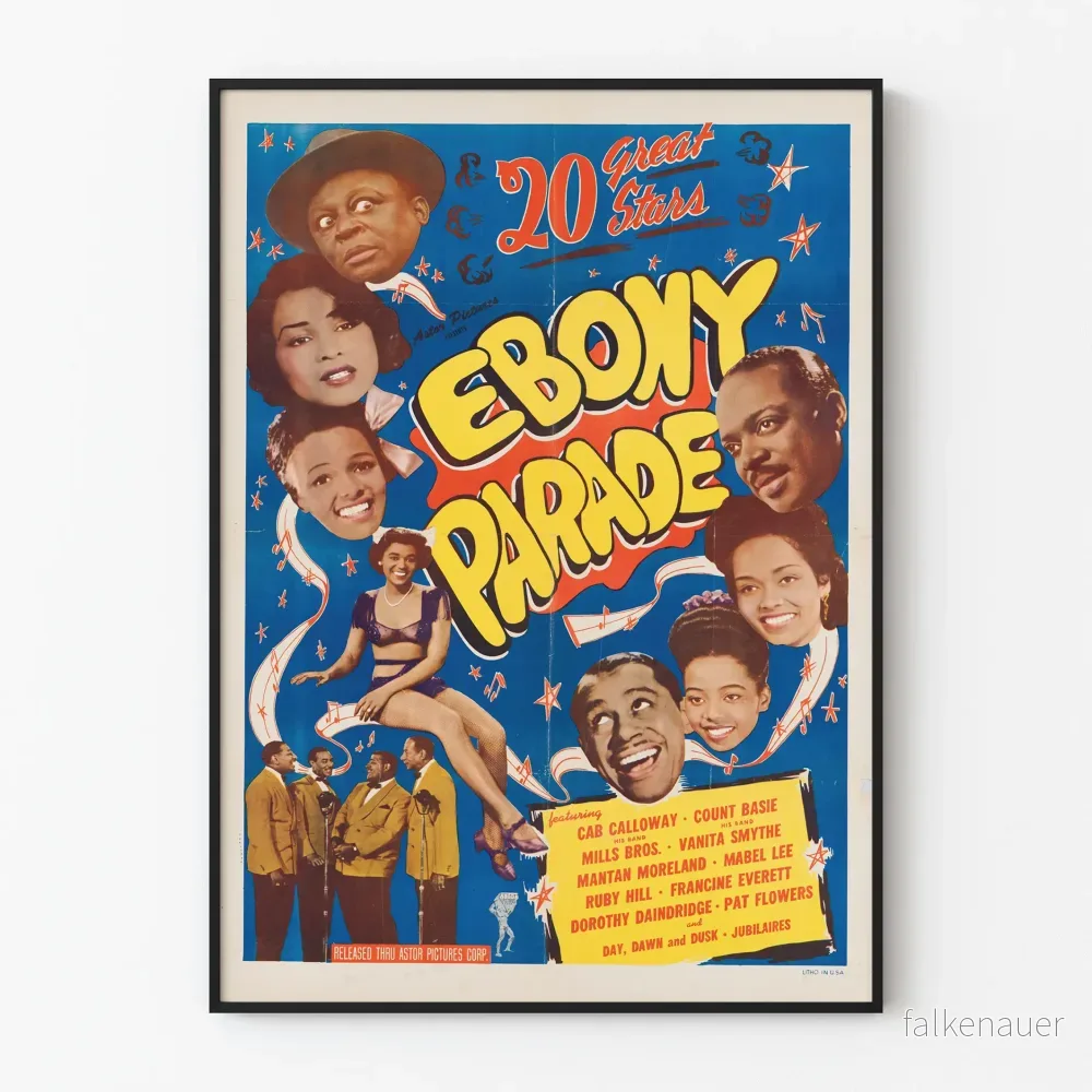 Vintageaffisch Ebony Parade - Poster för väggdekoration i retrostil