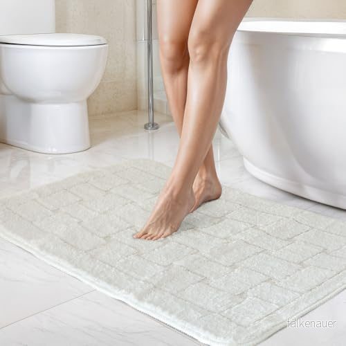 Emma Barclay Orkney Crosshatch badmatta (45 x 75 cm) (vit) 5050238085961