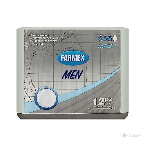 Farmex Man Inkontinensdynor för män medium absorbens nivå 1 12 st 8004007904004
