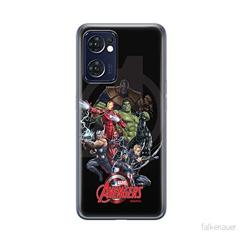 ERT GROUP mobiltelefonfodral för Oppo RENO 7 5G originalt och officiellt licensierat Marvel mönster Avengers 028 optimalt anpassad till formen på mobiltelefonen, fodral tillverkad av TPU plast 5905511304508
