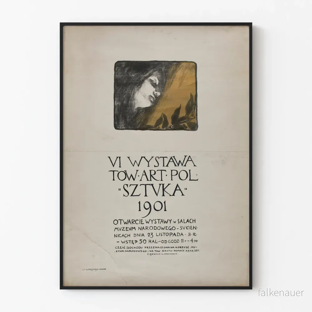 Polsk konstutställningsposter 1901 - Vintage väggdekoration