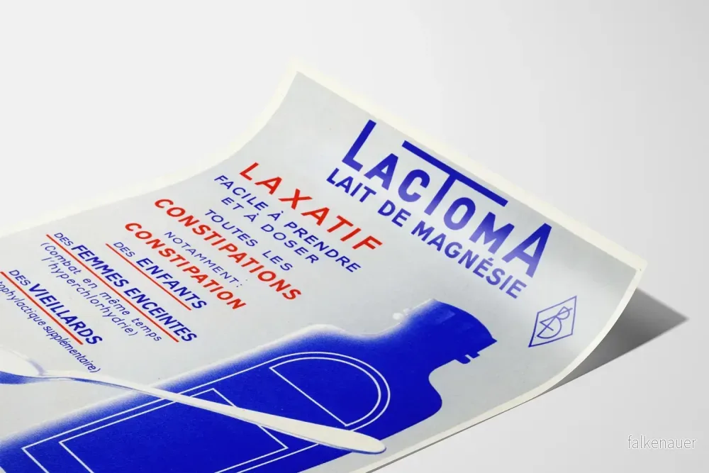 Vintageposter Lactoma Laxativ – Retro väggdekoration för hälsa - Bild 3