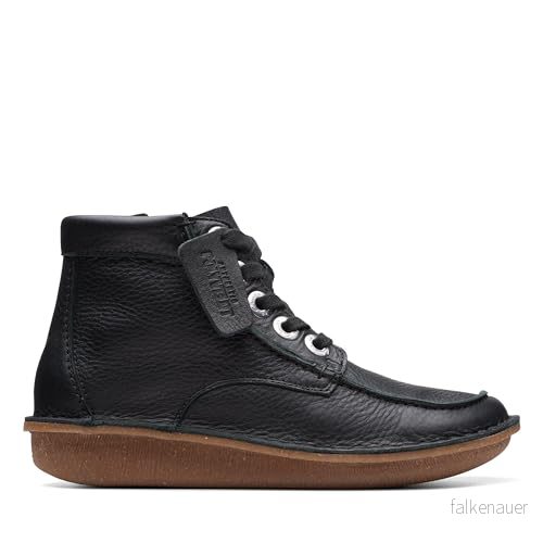 Clarks Rolig Cedar modestövlar för kvinnor, Svart läder, 35.5 EU 5063090449703