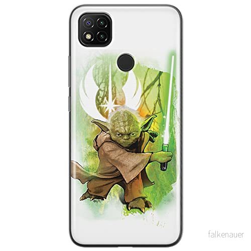 ERT GROUP mobiltelefonfodral för Xiaomi REDMI 9C originalt och officiellt licensierat Star Wars mönster Yoda 005 optimalt anpassad till formen på mobiltelefonen, fodral tillverkad av TPU plast 5903040285190