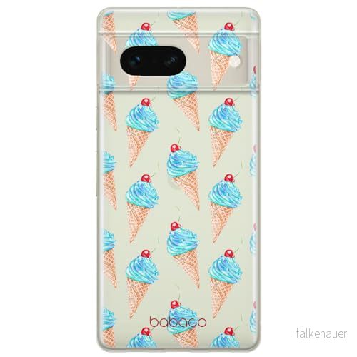 ERT GROUP mobiltelefonfodral för Google PIXEL 7 originalt och officiellt licensierat Babaco mönster Ice Cream 002 optimalt anpassad till formen på mobiltelefonen, gedeeltelijk transparant 5905795147976