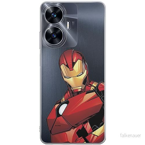 ERT GROUP mobiltelefonfodral för Realme C55 originalt och officiellt licensierat Marvel mönster Iron Man 005 optimalt anpassad till formen på mobiltelefonen, gedeeltelijk transparant 5905511874360