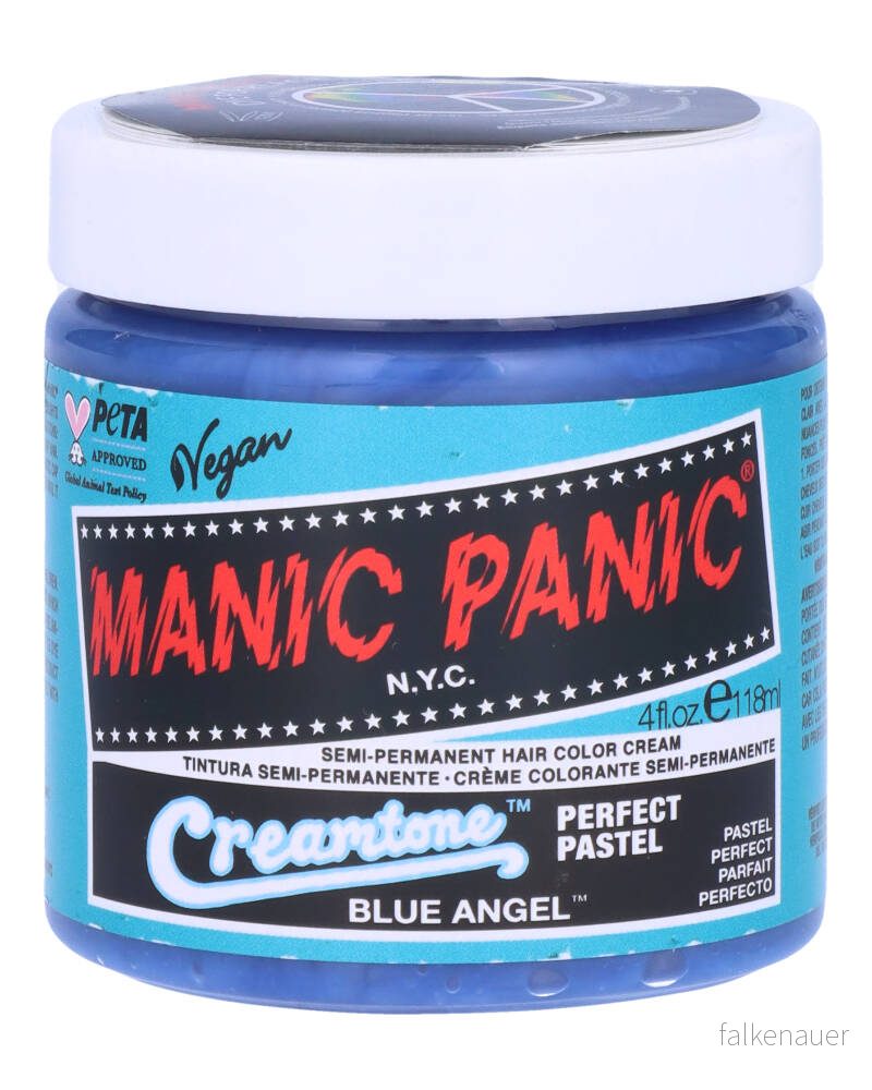 Manic Panic Blue Angel Pastel Classic Creme, Vegan, Cruelty Free, Semi Permanent Hair Dye 118ml 612600110593