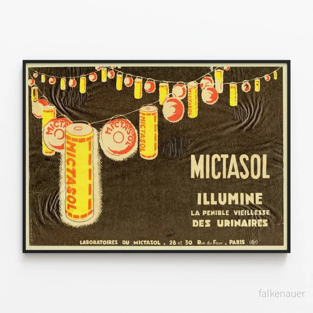 Vintageposter Mictasol retro väggdekoration