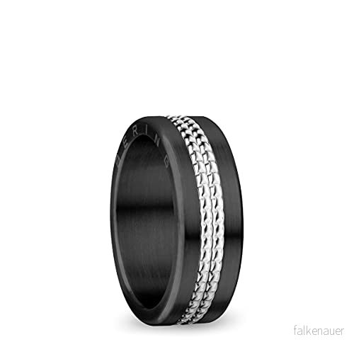 BERING Kombinationsring i svart och silver, för kvinnor, med en unik anordning att vrida loss byta, Colorado 4894041774145