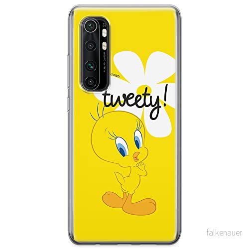 ERT GROUP mobiltelefonfodral för Xiaomi MI NOTE 10 Lite originalt och officiellt licensierat Looney Tunes mönster Tweety 005 anpassad till formen på mobiltelefonen, fodral tillverkad av TPU plast 5904805593000