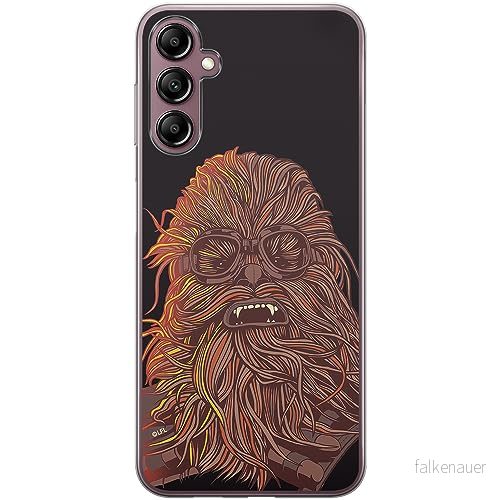 ERT GROUP mobiltelefonfodral för Samsung A14 4G/5G originalt och officiellt licensierat Star Wars mönster Chewbacca 007 optimalt anpassad till formen på mobiltelefonen, fodral tillverkad av TPU plast 5905511823238