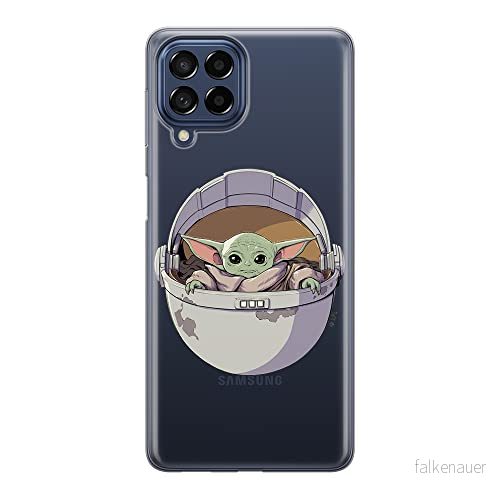 ERT GROUP mobiltelefonfodral för Samsung M33 5G originalt och officiellt licensierat Star Wars mönster Baby Yoda 026 optimalt anpassad till formen på mobiltelefonen, gedeeltelijk transparant 5905511352059